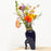 My Superhero Vase <br> Glossy Blue and 24 Carats Gold <br> (H 15) cm