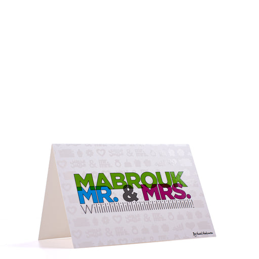 Mabrouk Mr & Mrs <br>Greeting Card