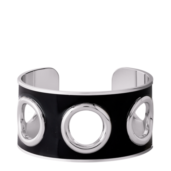 Eyelet Cuff <br>
Silver / Black