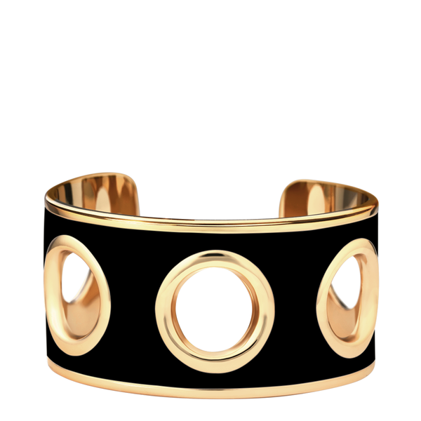 Eyelet Cuff <br>Gold / Carbon Black