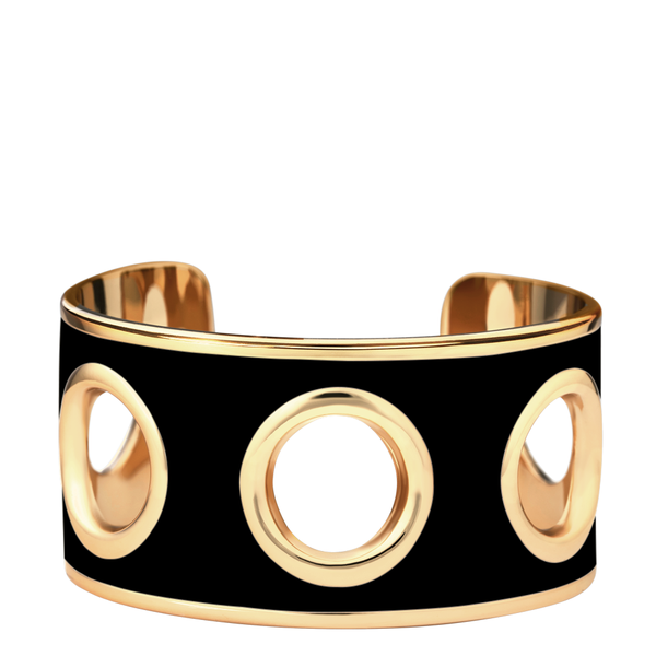 Eyelet Cuff <br>Gold / Carbon Black