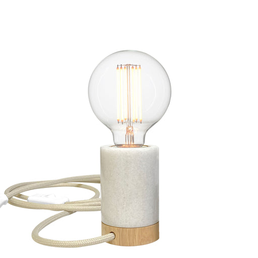 Marble Table Lamp Pendant <br> White