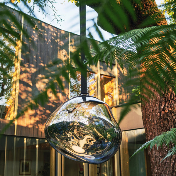 Melt Large Portable <br> Rechargeable Floor and Hanging Lamp <br> Smoke <br> (L 50 x W 50 x H 57) cm