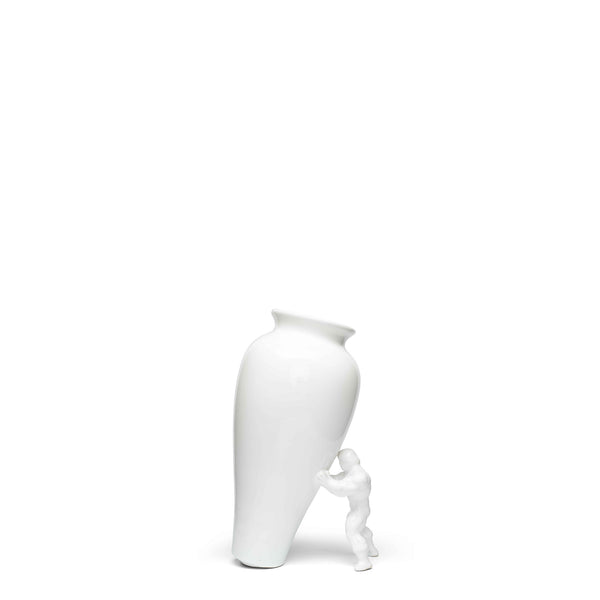 My Superhero Vase <br> Glossy White <br> (H 37) cm