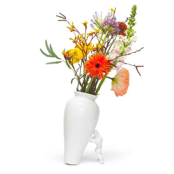 My Superhero Vase <br> Glossy White <br> (H 37) cm