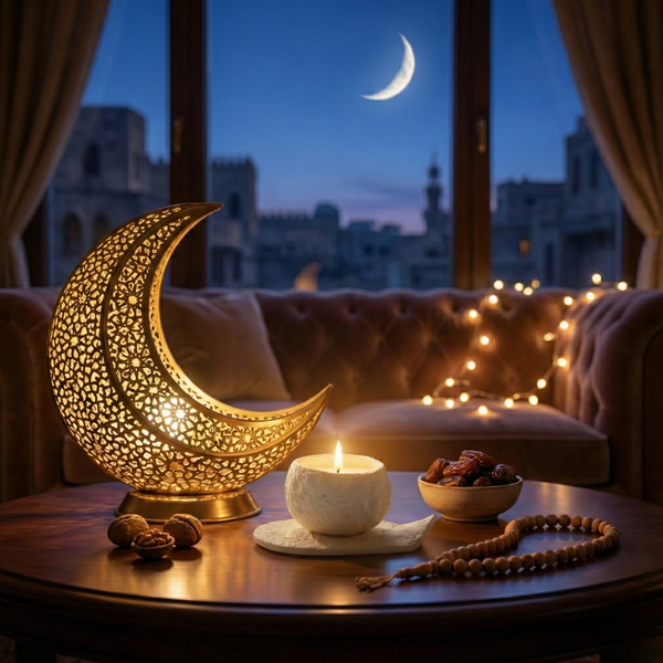 AKUN x House of Raw Moon Candle with Tray <br> Noor Al Qamar