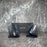 Equilibrio Glasses & Coasters <br> Smoke Black <br> Set of 2