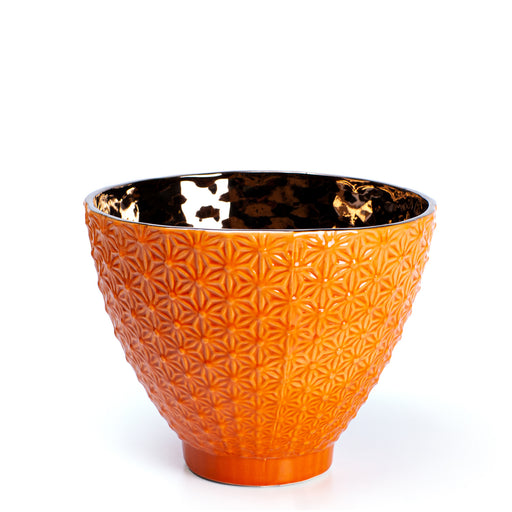 Oval Bowl & Vase <br> Orange <br> (D 21 x H 16.5) cm