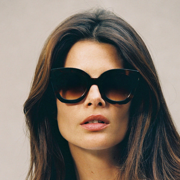 The Swirl <br> Tortoise Frame <br> Gradient Brown Lenses