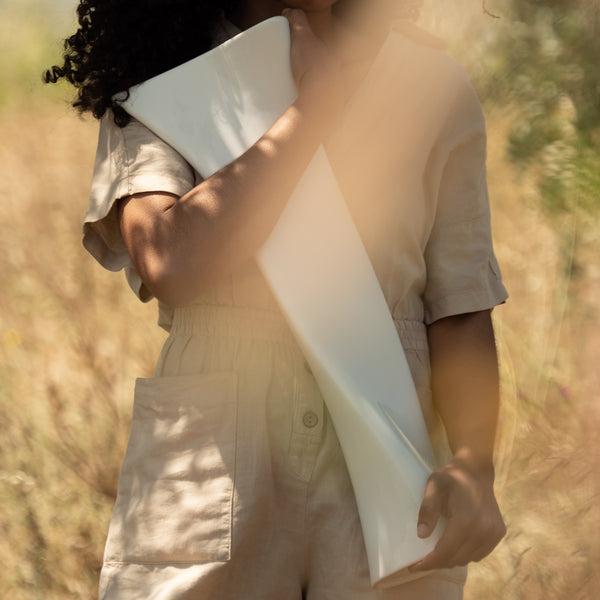 The Grace Vase <br> 
Glacier White
<br> (L 14 x W 20.5 x H 58) cm