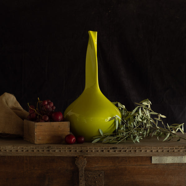 The Euphony Vase <br> 
Lime Green
<br> (L 29 x W 27 x H 52) cm