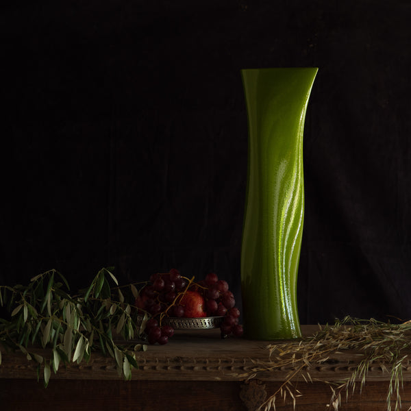 The Grace Vase <br> 
Apple Green
<br> (L 14 x W 20.5 x H 58) cm
