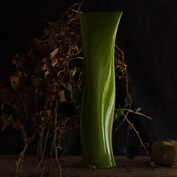 The Grace Vase <br> 
Apple Green
<br> (L 14 x W 20.5 x H 58) cm