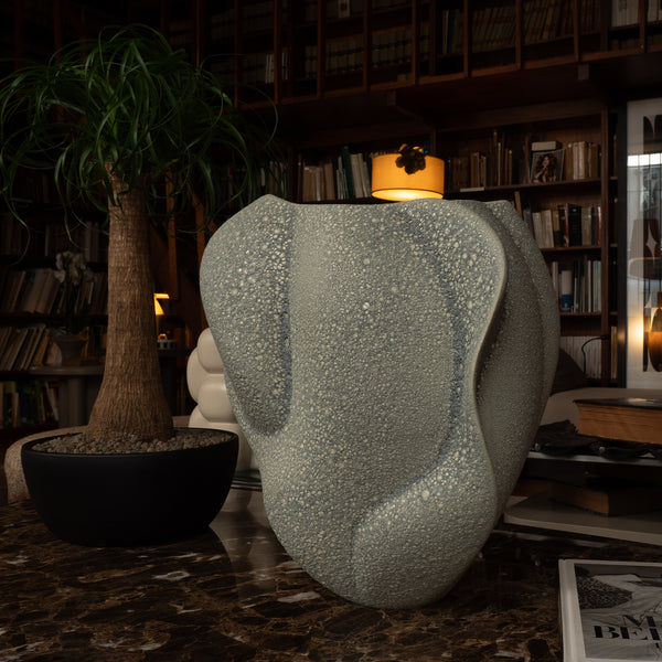 The Embrace Vase <br> 
Volcanic Grey
<br> (L 31 x W 38.5 x H 43) cm