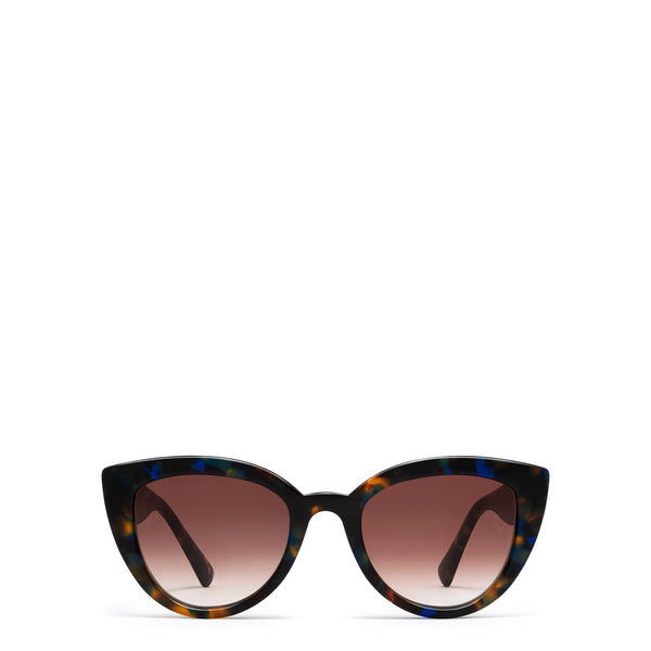 The Level Up <br> Blue Tortoise Frame <br> Gradient Brown Lenses