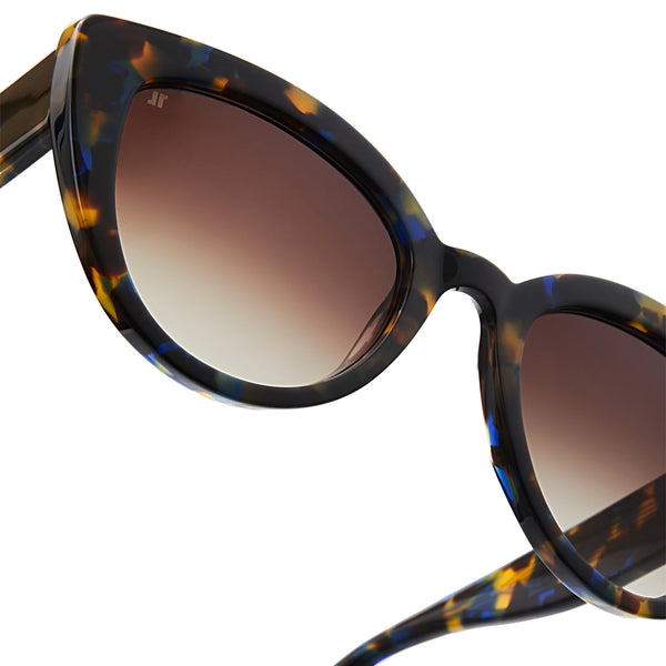 The Level Up <br> Blue Tortoise Frame <br> Gradient Brown Lenses