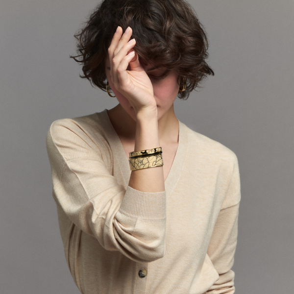 Peony Cuff <br>
Beige