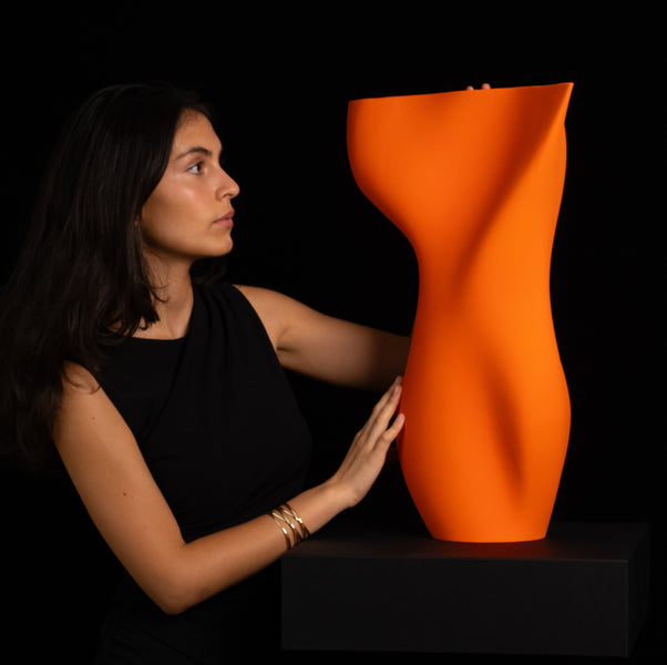 The Core Vase <br> 
Flame Orange
<br> (L 20 x W 44 x H 56) cm