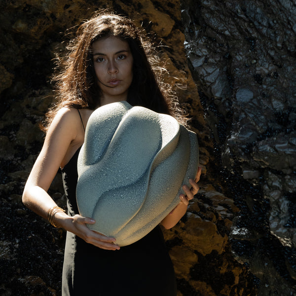 The Embrace Vase <br> 
Volcanic Grey
<br> (L 31 x W 38.5 x H 43) cm