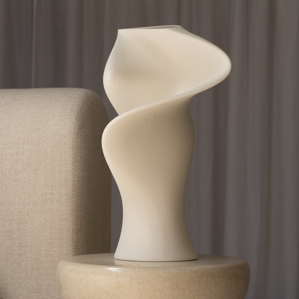 The Sonia Vase <br> Salt White<br> (L 40 x W 32 x H 58) cm
