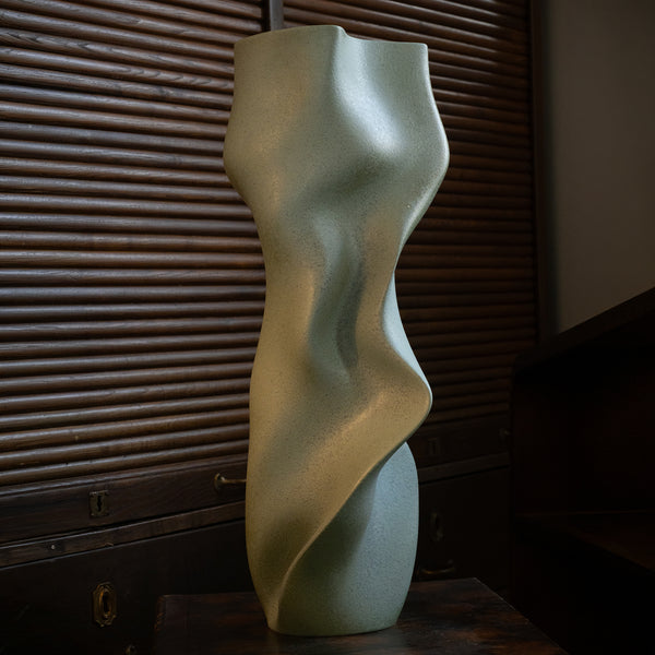 The Tourbillon Vase <br> 
Celadon
<br> (L 24.5 x W 26 x H 56.5) cm