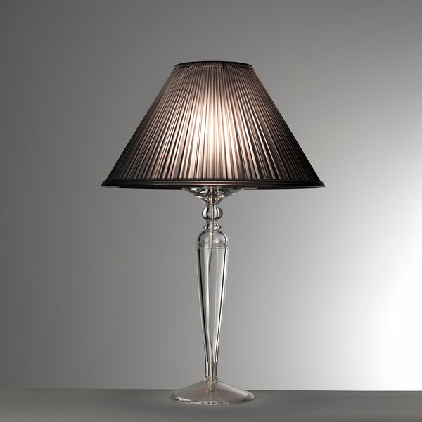 Plissé LED Table Lamp <br> Frost Grey <br> (Ø 37 x H 50) cm
