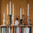 Glass Drip Candle Holder <br> 
Black <br> 
(L 14 x W 8 x H 14) cm