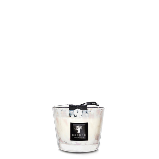 Pearls White Candle <br> Musk and Jasmine <br> (H 10) cm
