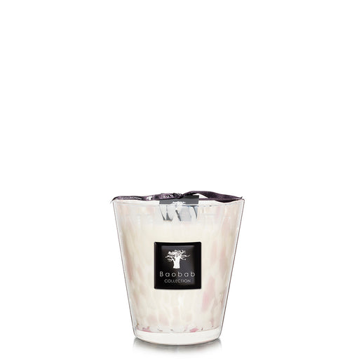 Pearls White Candle <br> Musk and Jasmine <br> (H 16) cm