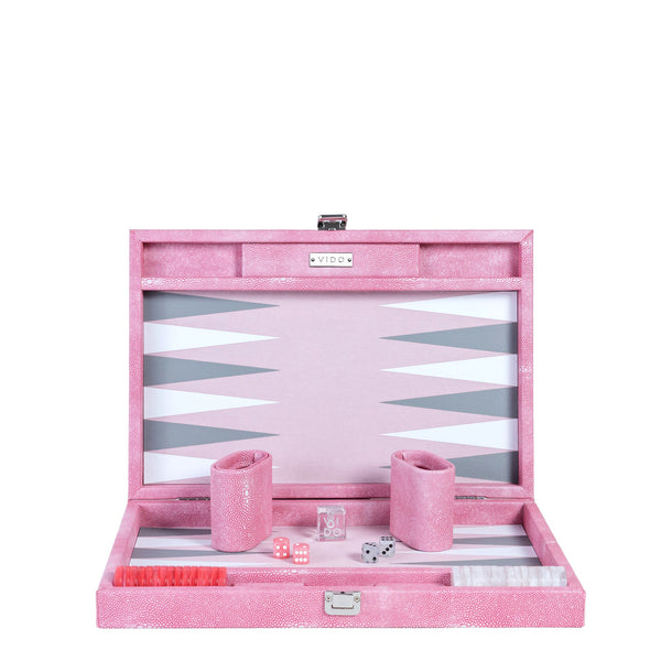 Pink Stingray <br> Backgammon Set <br> (L 38 x W 24.5) cm
