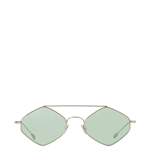 Rigaut Sunglasses <br>Silver Frame <br> Green Pastel Lenses