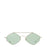 Rigaut Sunglasses <br>Silver Frame <br> Green Pastel Lenses