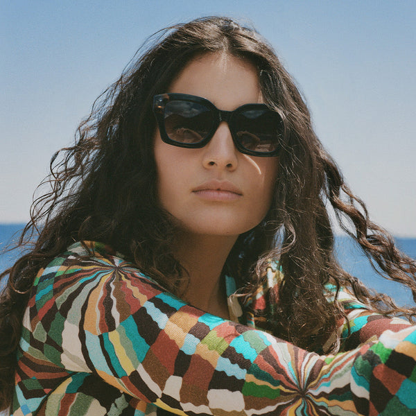 The Rita <br> Black Frame <br> Smoke Black Lenses