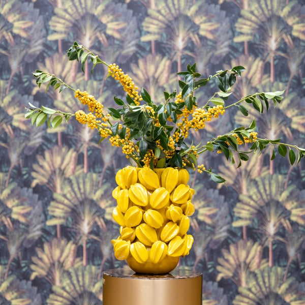 Starfruit Vase <br> 
Yellow
<br> (Ø 28 x H 36) cm