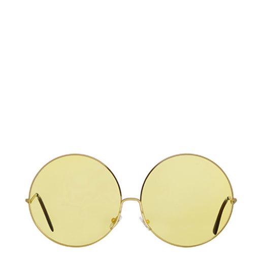 Shangai Sunglasses <br> Gold Frame <br> Yellow Pastel Lenses