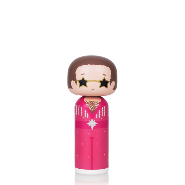 Elton Pink Outfit Kokeshi Doll <br>
(H 21.5) cm