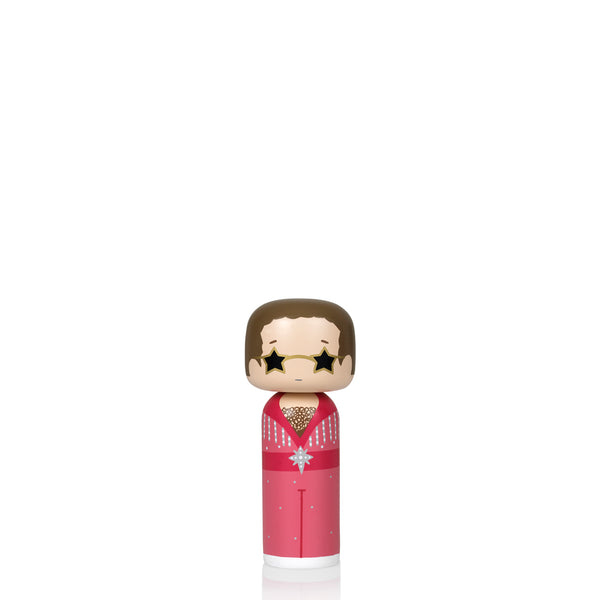 Elton Pink Outfit Kokeshi Doll <br>
(H 14.5) cm