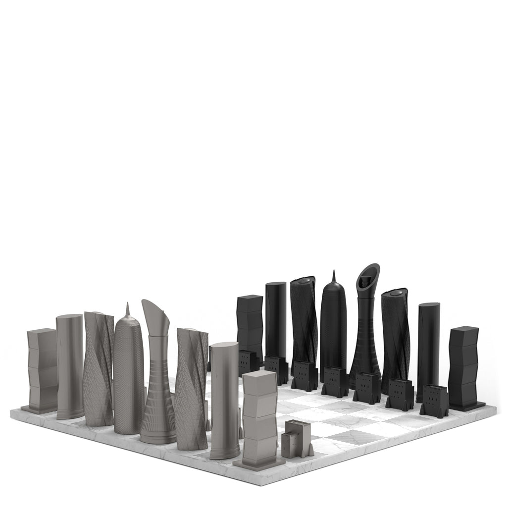 Chess Set Stainless Steel Limited Edition Doha Edition with Marble ...