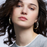 Inès Multi Hoop Earrings<br> White Sand