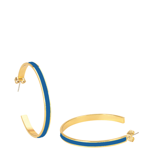 Bangle Hoop Earrings <br> Mykonos Blue