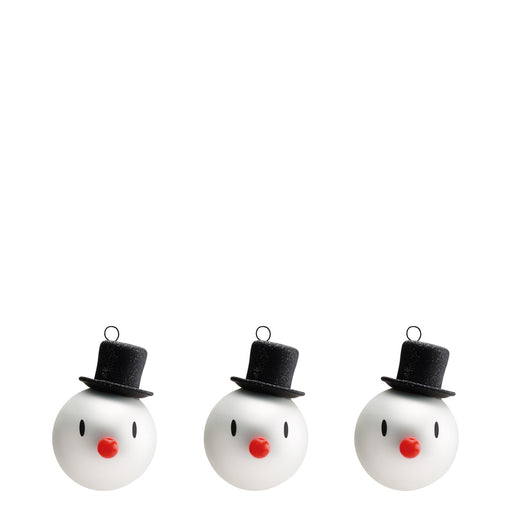 Mini Snowman Ornament <br> White