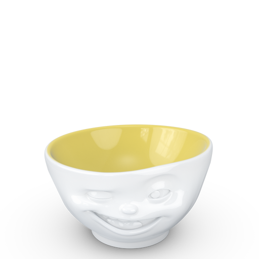 White / Saffron Bowl <br> Winking <br> 500 ml