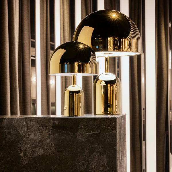 Bell Portable LED <br> Rechargeable Table Lamp <br> Gold <br> (L 28 x W 7.6 x H 28) cm