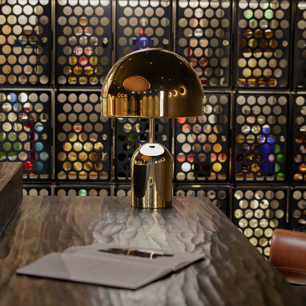 Bell Portable LED <br> Rechargeable Table Lamp <br> Gold <br> (L 28 x W 7.6 x H 28) cm