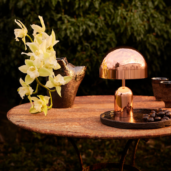 Bell Portable LED <br> Rechargeable Table Lamp <br> Copper <br> (L 28 x W 7.6 x H 28) cm