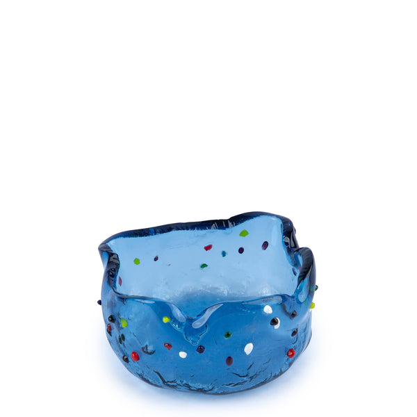 Deep Bowl <br> Light Blue with Multicolor Dots <br> (Ø 9 x H 5) cm