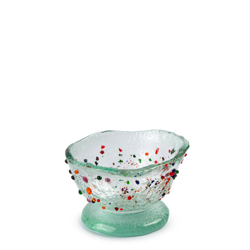 Cup <br> Clear with Multicolor Dots <br> (Ø 11 x H 7) cm