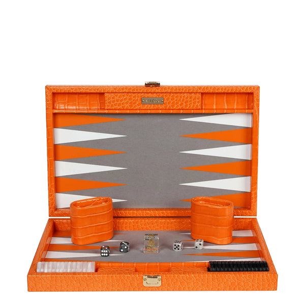 Tangerine Alligator <br> Backgammon Set <br> (L 38 x W 24.5) cm