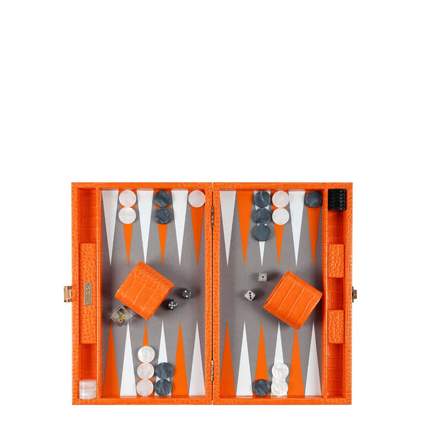 Tangerine Alligator <br> Backgammon Set <br> (L 38 x W 24.5) cm