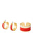 Vaporetto Ring & Earrings <br> Tangerine & White Sand <br> Set of 2